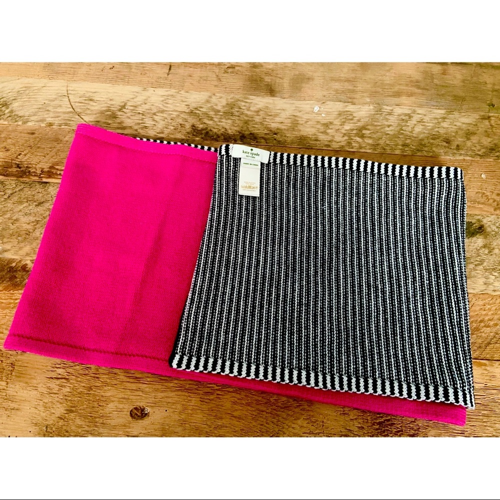 💕KATE SPADE colour block wool infinity scarf.